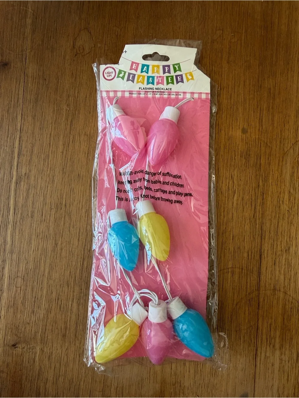 Hobby Lobby Pink, Blue & Yellow Flashing Necklace Lights